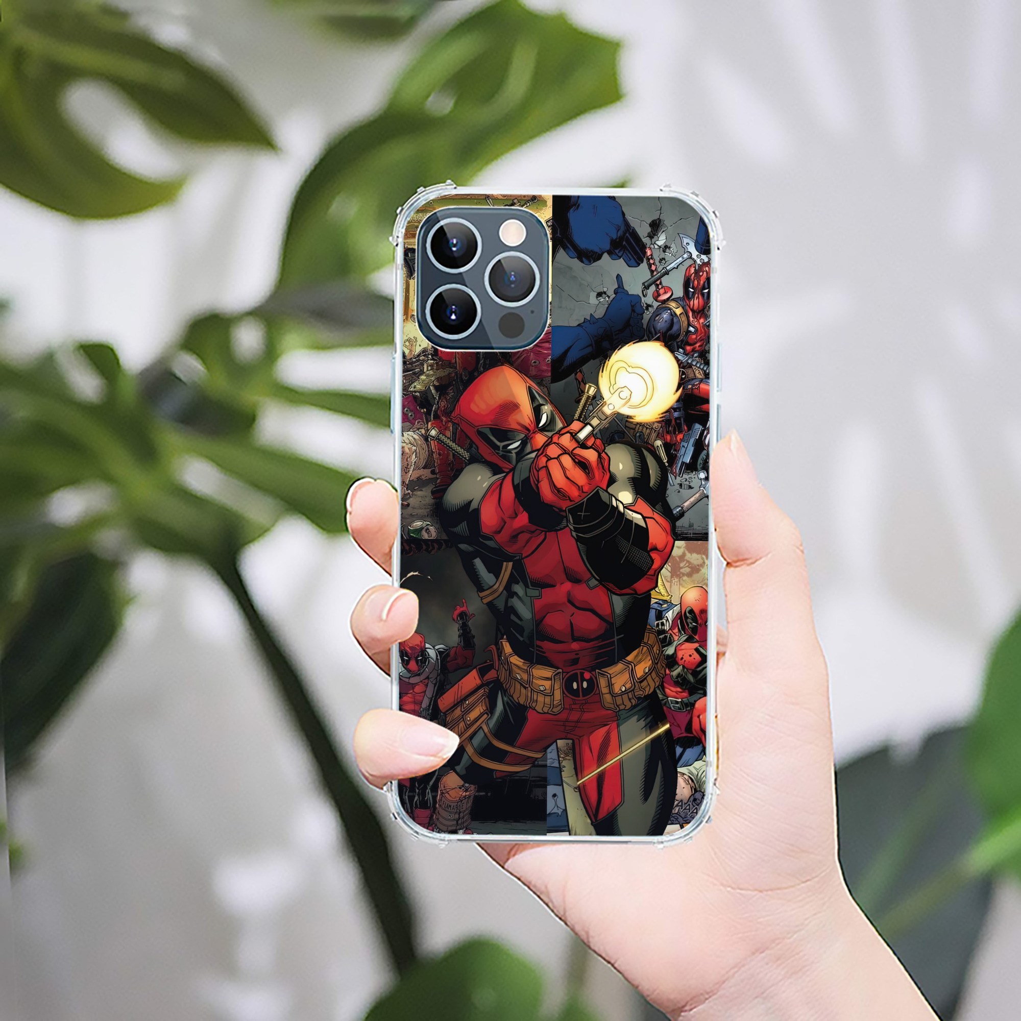 （画像用） Deadpool デッドプール 【iPhone 12シリーズ対応】透明スマホケース（クリアソフトケース）